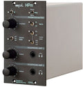 Front panel of a headphone monitoring amplifier module with controls and two headphone jacks.