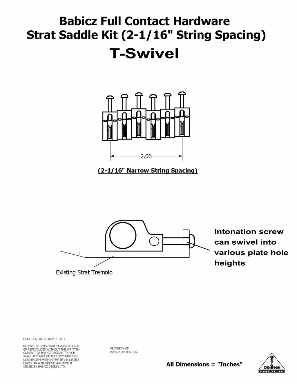 Babicz FCH T-Swivel Saddle Kit