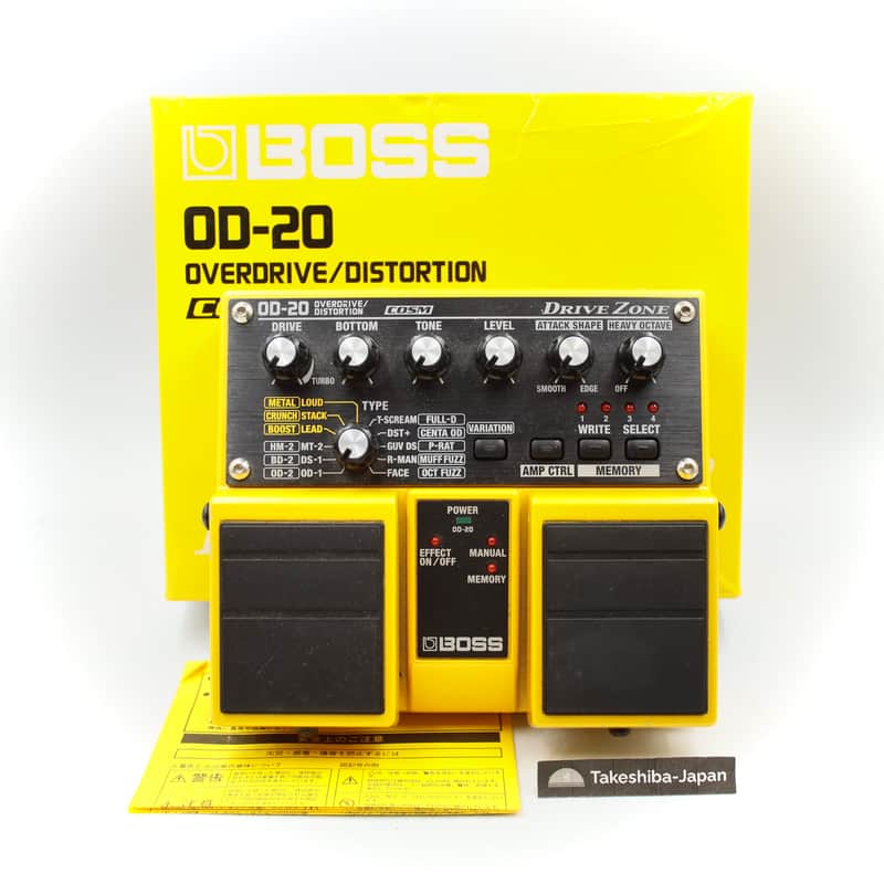 Boss OD-20 Overdrive / Distortion With Original Box Guitar Effect Pedal BW85005