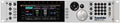 Front view of a rackmount digital audio processor with a large color display, buttons, a rotary knob, joystick control, and USB ports.