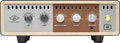 Front panel of audio equipment with five dials, headphone jack, an indicator light, and ventilation slots.