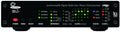 Front panel of a black digital audio sync master clock generator with multiple status LEDs and control buttons.