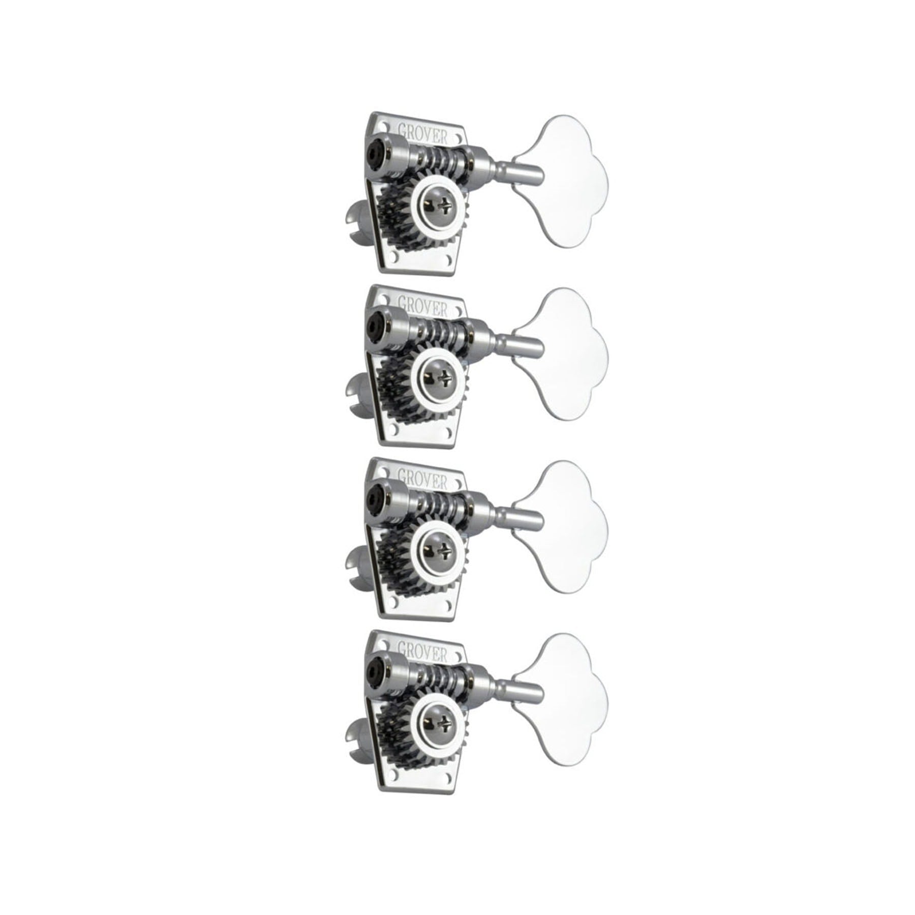 Grover 142C4 Vintage Bass Machine Heads 4 In-Line, Chrome
