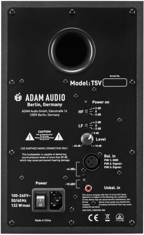 ADAM T5V — Studio Monitor, nearfield reference loudspeaker