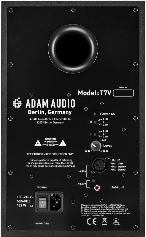 ADAM T7V — Studio Monitor, nearfield reference loudspeaker