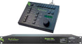 Two black Studio Technologies audio control units, including one with multiple buttons and a knob and a rack-mountable Model 780 Central Controller