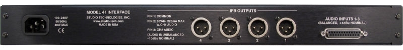 STUDIO TECHNOLOGIES Model 41 Interface — Personal Monitor System