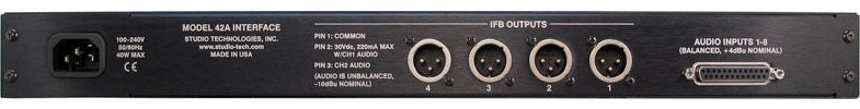STUDIO TECHNOLOGIES Model 42A Interface — Personal Monitor System
