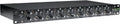 Front angled view of a Mackie HM-800 headphone amplifier with multiple knobs, jacks, and LED indicators.