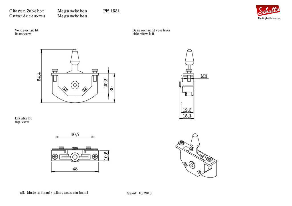 Schaller Megaswitch S+T Model 5-Way Switch