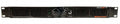 Black rackmount stereo speaker system front panel with volume and select knobs, power indicator, and headphone jack.