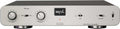 Silver audio preamplifier with knobs and switches labeled Phonos, Gain, and Subsonic.