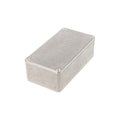 Rectangular metal enclosure box with a removable lid secured by four screws.