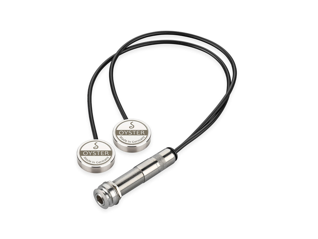 Schaller Oyster D/S Piezo Guitar Pickup With 1/4″ Jack Socket – Nickel