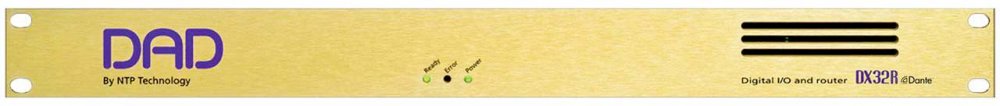 Front panel of a beige digital audio device with indicator lights and text branding.