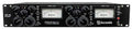 Front view of a black stereo and mid-side optical compressor with two analog meters and multiple control knobs.