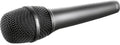 Black handheld microphone with mesh grille and white text reading DPAQ and 2028 on body.