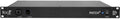 Front panel of black rackmount audio patchbay with combo input, XLR output, power switch, and indicator light