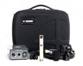 Studio microphone set with microphone, power supply, XLR cable, shock mount, windscreen, and carrying case.