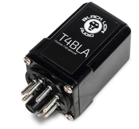 Black Lion Audio T4BLA device with 5-pin connector and logo on a black rectangular body.