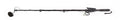 Black extendable boom pole microphone with fuzzy windscreen and cable attached.