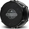 Black drum with Avantone Pro logo on the drumhead and metal tuning hardware.