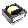 Black and cream output transformer with screw terminals and pins, labeled 1750NA made in Canada.
