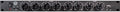 Black rackmount audio processor panel with rotary knobs, push buttons, toggle switch, and input/output jacks