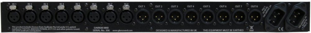 GLENSOUND DARK88 MKII - Dante 8 In, 8 Out Break Out Box — Converter