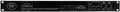 Front panel of a black rackmount audio interface with Ethernet, USB, and XLR connectors and multiple status indicators.