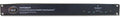 Front panel of a black Glensound DARK8MAIR 8 channel microphone amplifier with status LEDs and text labels.