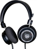 Black over-ear headphones with foam earpads labeled The Prestige Series SR60x Grado Labs.