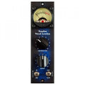 Front view of a Tegeler Vocal Leveler audio processor module with VU meter, two knobs, and two toggle switches.