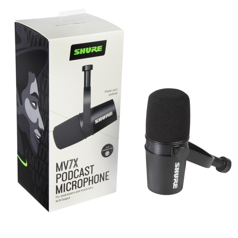 SHURE MV7X — Microphone, studio recording microphone body