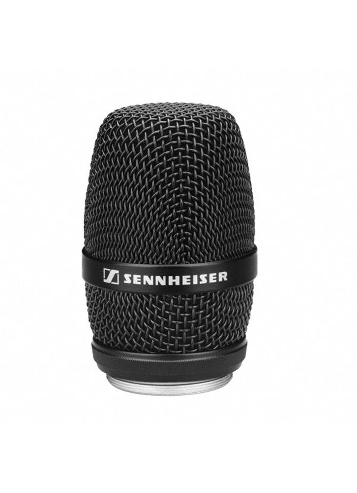 Black microphone grille cap with metal mesh and SENNHEISER branding on a ring.