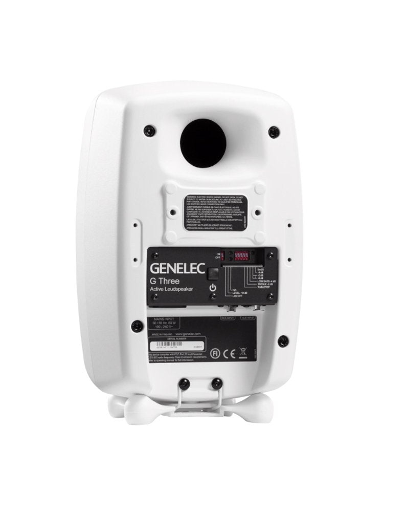 GENELEC G Three Active Speaker White - G3BWM — Studio Monitor, nearfield reference loudspeaker