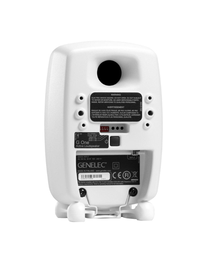 GENELEC G One Active Speaker White - G1BWM — Studio Monitor, nearfield reference loudspeaker