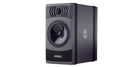 Black studio monitor speaker with visible mid-woofer and tweeter drivers and PMC logo on front and side.