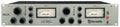 Front panel of a Velox dual channel optical compressor with knobs, VU meters, and power controls.