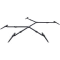 Multi-arm microphone holder with multiple mounted microphones on each arm against a white background.
