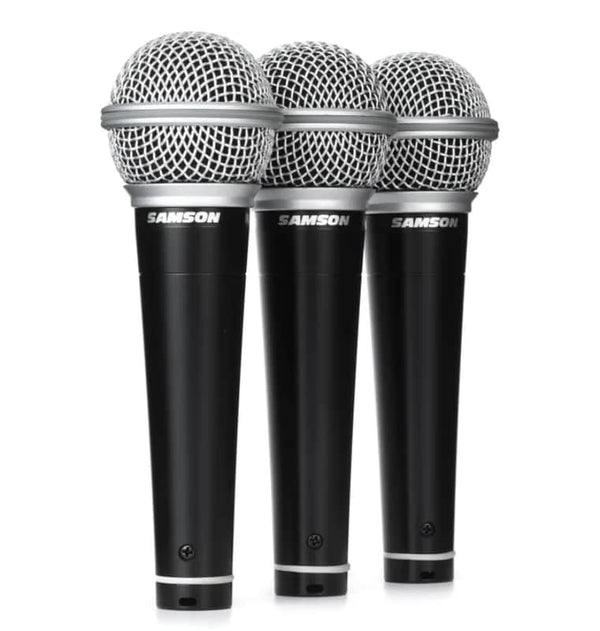 Samson R21 Cardioid Dynamic Vocal/Presentation Microphone (3 Pack) 2010s - Black