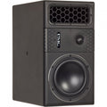 Black PMC studio monitor speaker with a large woofer, tweeter, and a hex design on the front panel.