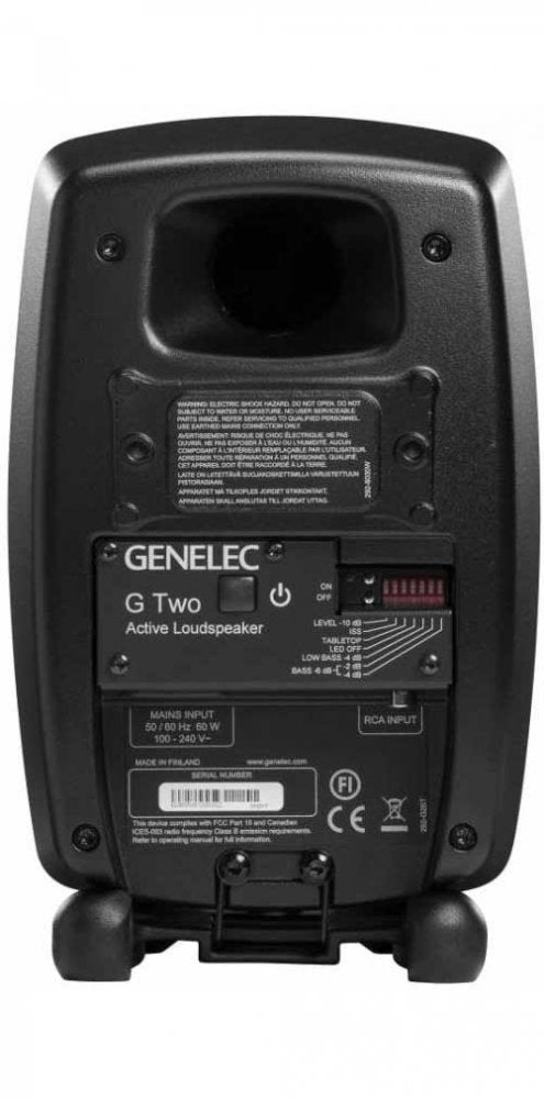 GENELEC G Two Active Speaker Black - G2BMM — Studio Monitor, nearfield reference loudspeaker
