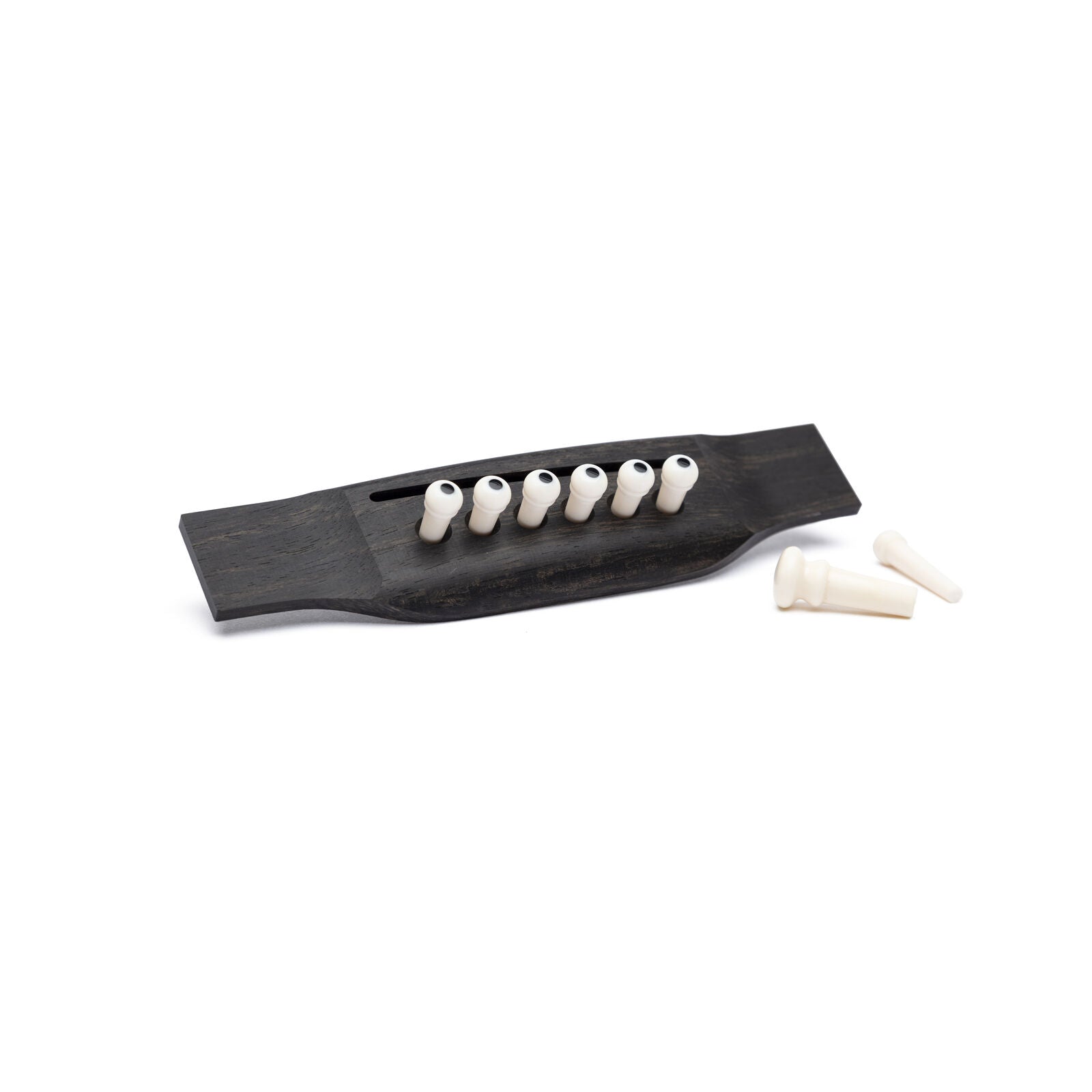 Martin 18APP0001 Authentic Bridge and End Pin Set – Faux Ivory with Black Inlay