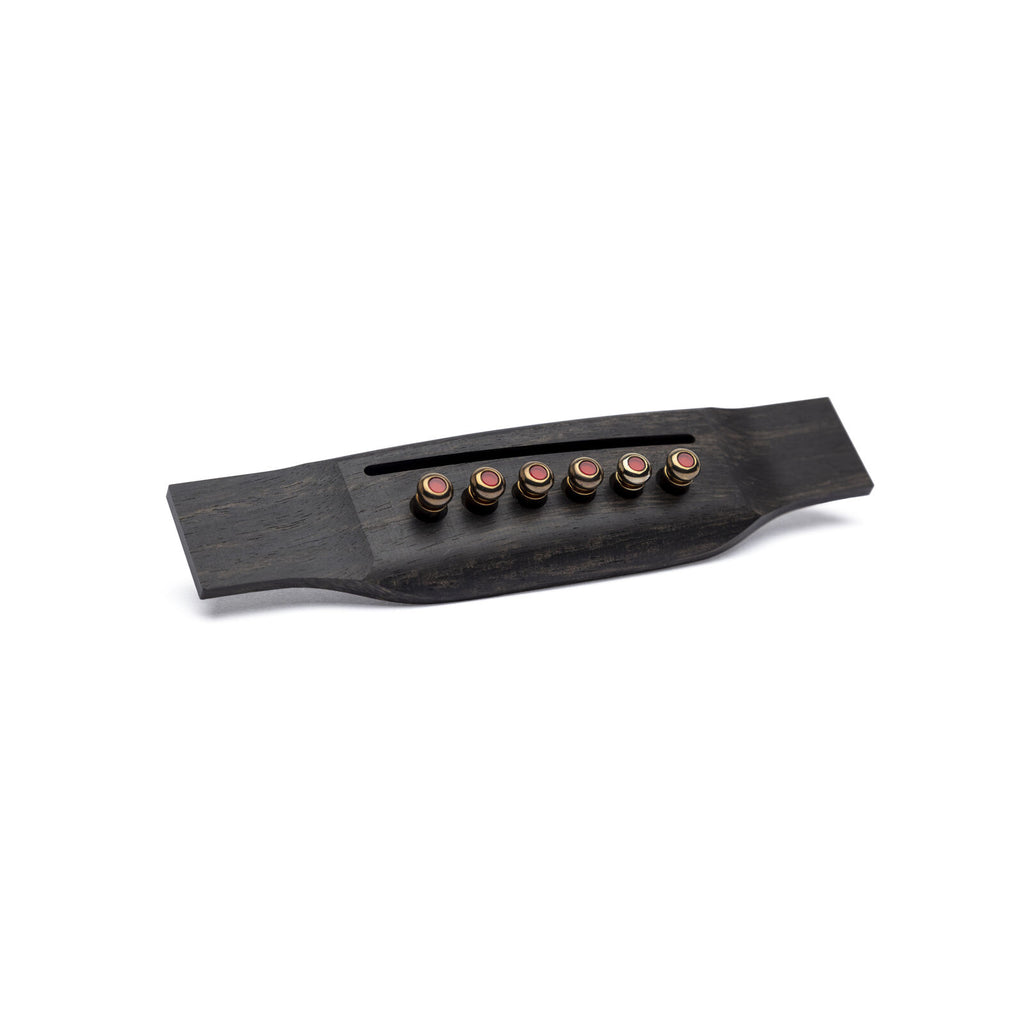 Martin 18APP0006 Luxe Liquidmetal Bridge Pin Set – Gold with Red Inlay