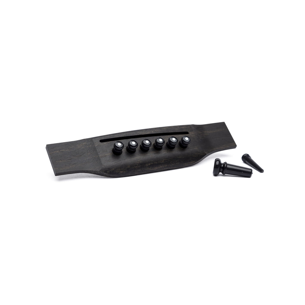Martin 18APP21 Bridge and End Pin Set – Black with White Inlay