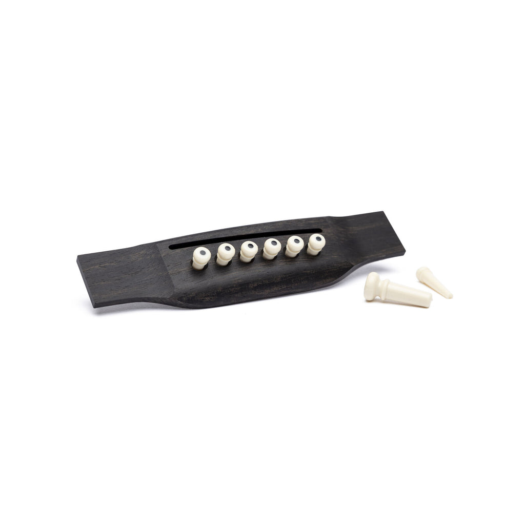 Martin 18APP28 Bridge and End Pin Set – White with Black Inlay