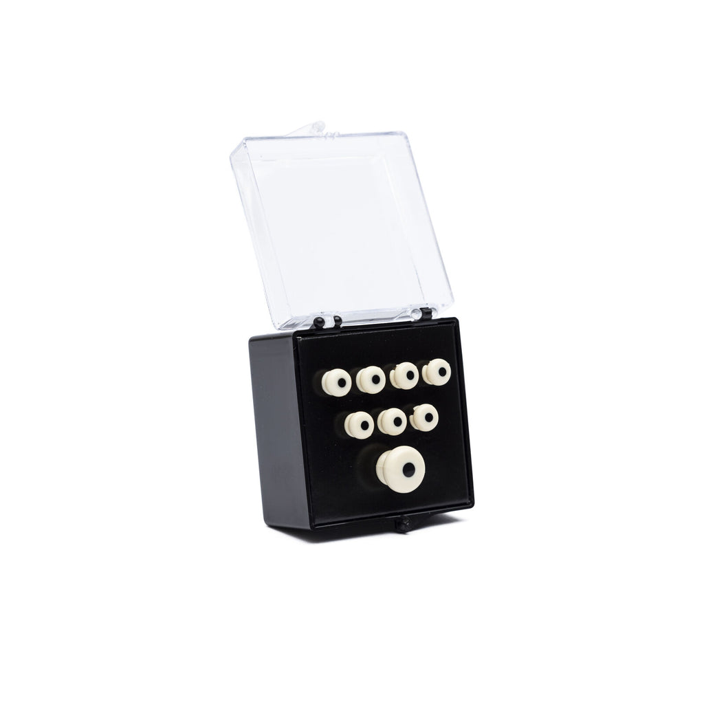 Martin 18APP28 Bridge and End Pin Set – White with Black Inlay