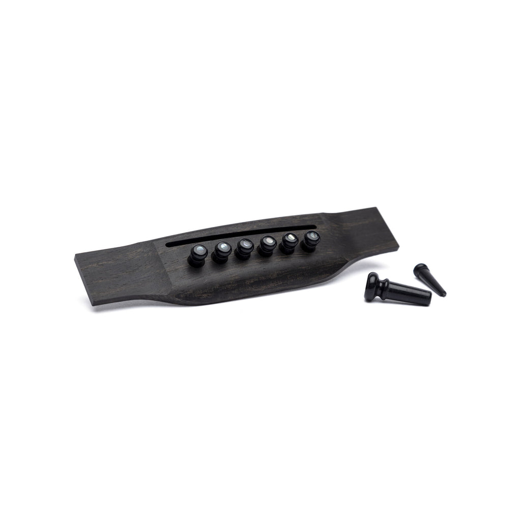 Martin 18APP42 Bridge and End Pin Set – Black with Pearl Inlay