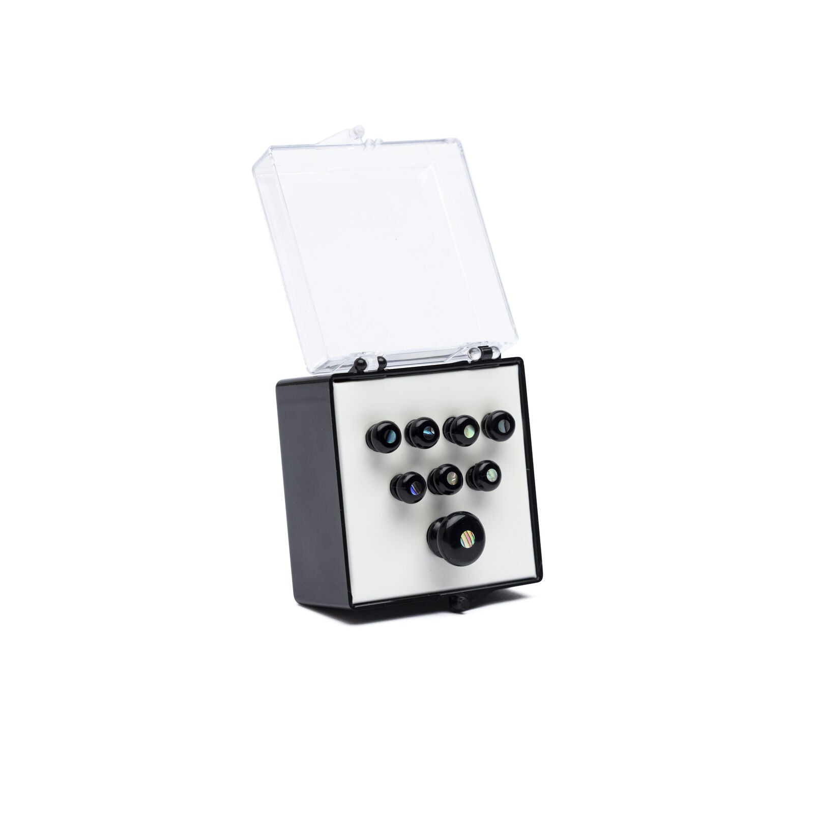 Martin 18APP42 Bridge and End Pin Set – Black with Pearl Inlay